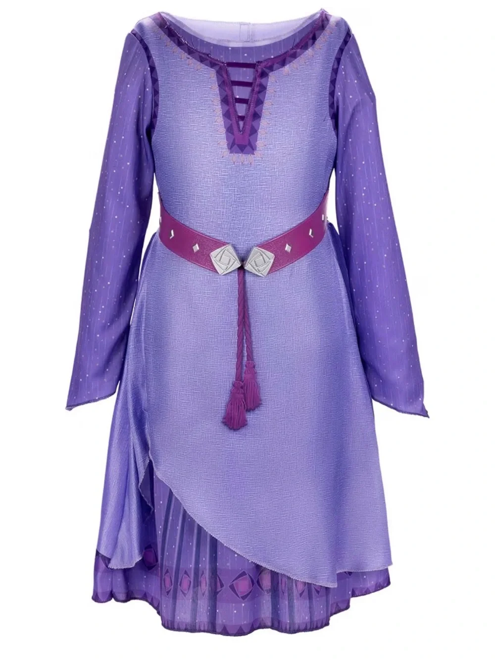 Disney Wish Asha’s Adventure Dress Purple Costume with Pink Belt